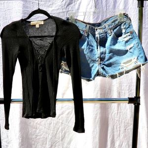 Urban Outfitters Lace up Top